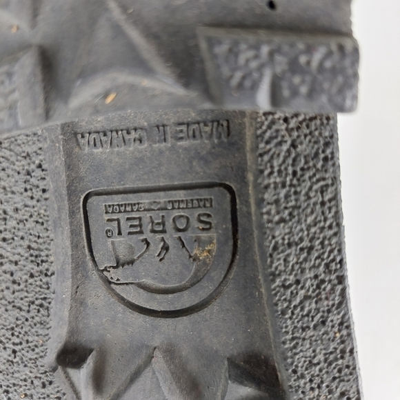 Vintage Sorel Leather Booties Shearling Lace-up Ankle Boots 6W Genuine Sheepskin - Picture 12 of 12